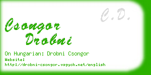 csongor drobni business card